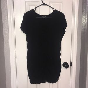 GUC Size 1x Black RUCHED Top Shirt Tee